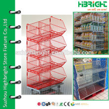 collapsible folding stacking wire baskets